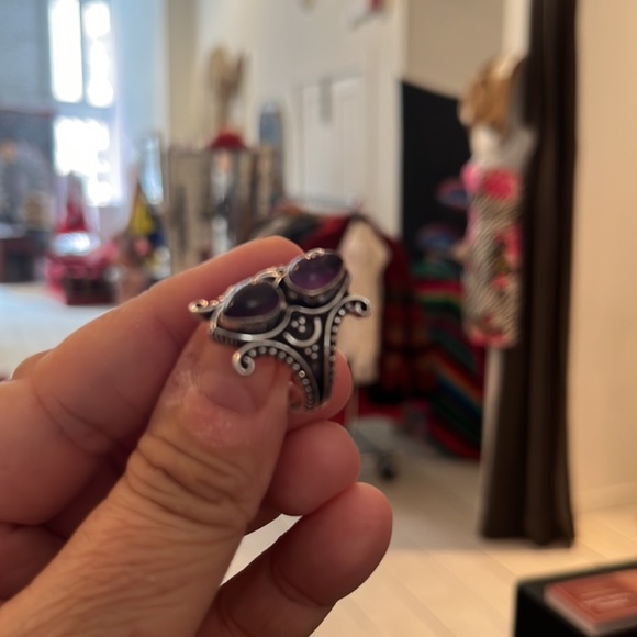 Amethyst adjustable ring - Picture 6 of 6